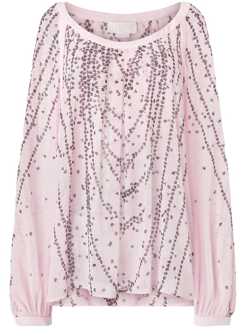 Rhinestone-embellished blouse<BR/><BR/> 78AJM687 NS712495 GENNY