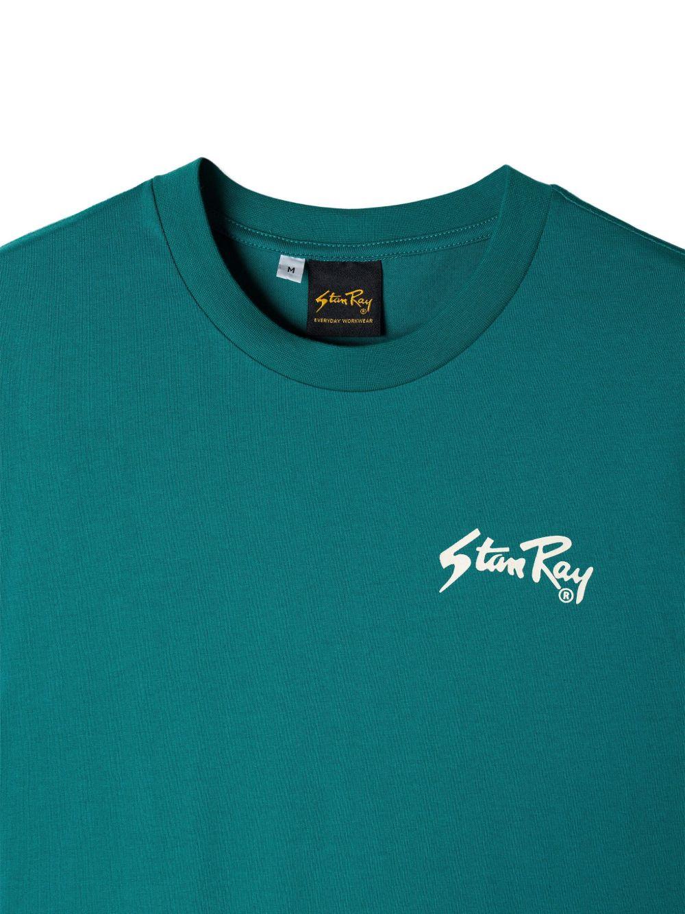 Light blue T-shit with front logo SS23001 AGAVE/WHITE STAN RAY
