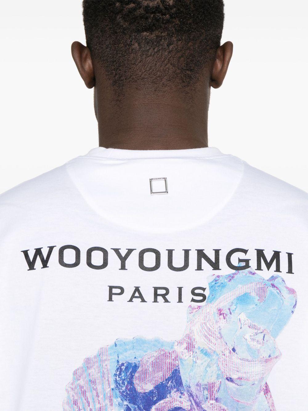 T-shirt with back print W251TS05 701W WOOYOUNGMI