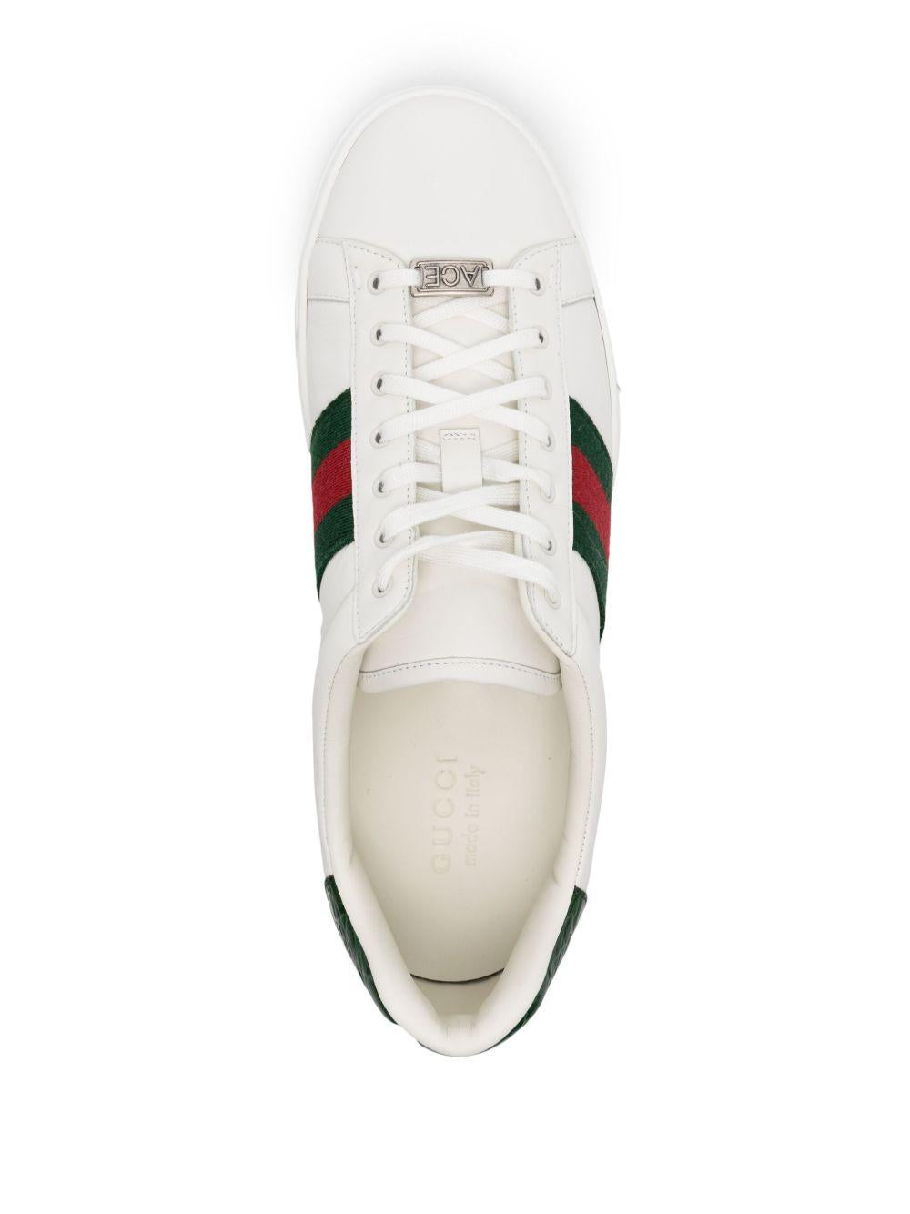 Ace leather sneakers<BR/><BR/> 757892 AACAG9055 GUCCI