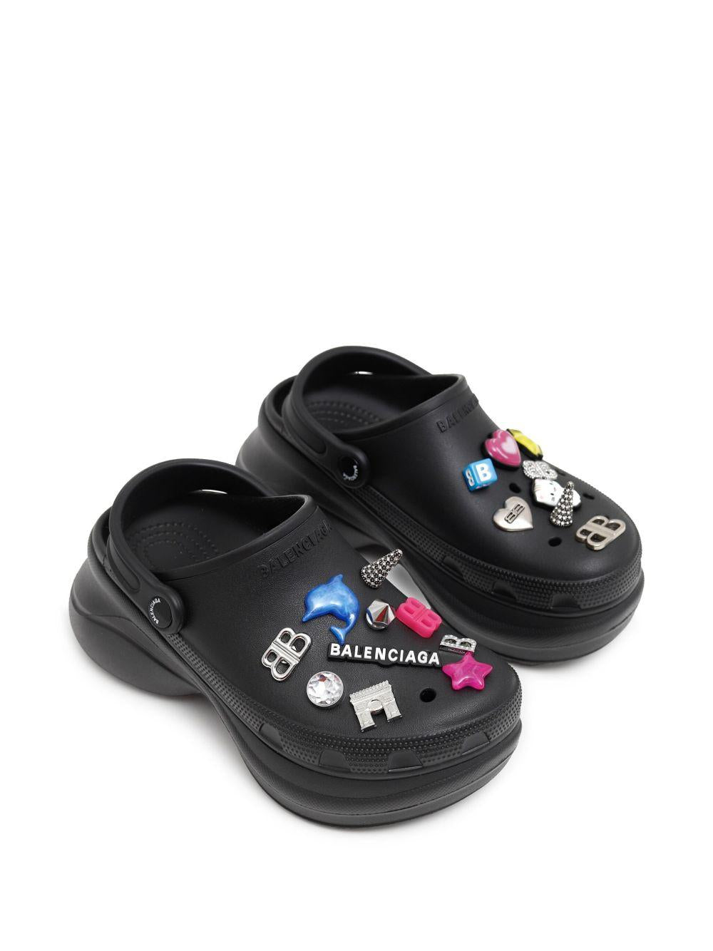 Crocs Mule Jibbitz in Black 720762 W0FOW1000 BALENCIAGA