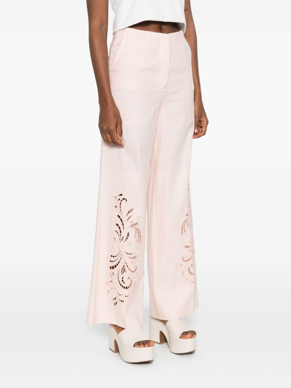 Floral-embroidered trousers<BR/><BR/><BR/> 251TP2165 00178 TWINSET