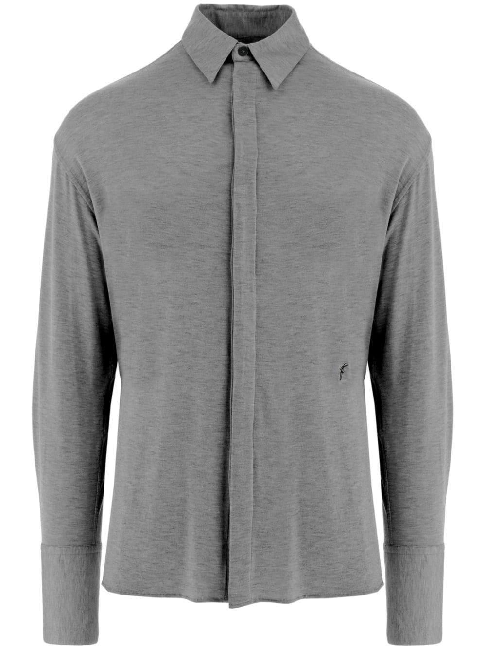 Jersey long-sleeve shirt<BR/><BR/><BR/> D772960 772963ASH GREY FERRAGAMO