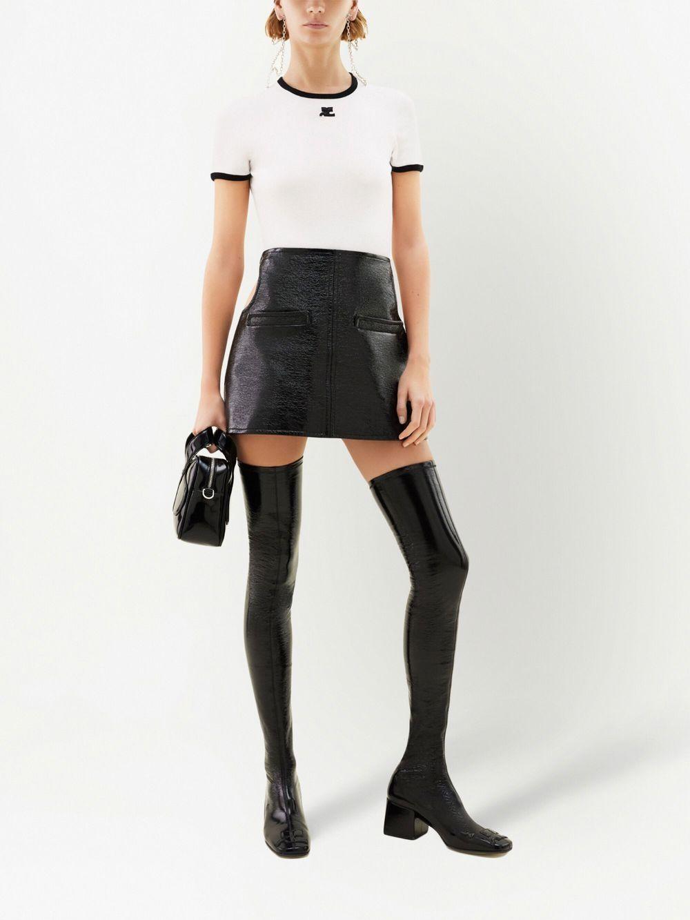 Signature Contrast T-Shirt VESJTS017JS0070 0098 COURRÈGES