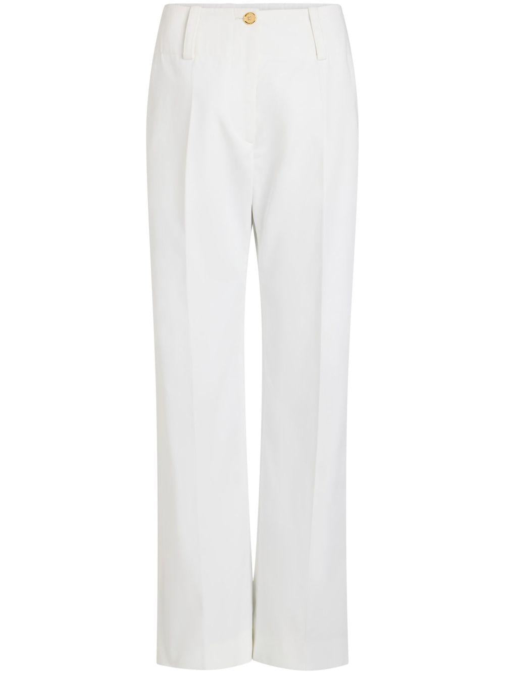 Wide-waistband gabardine trousers<BR/><BR/> TR0450074 001W PATOU