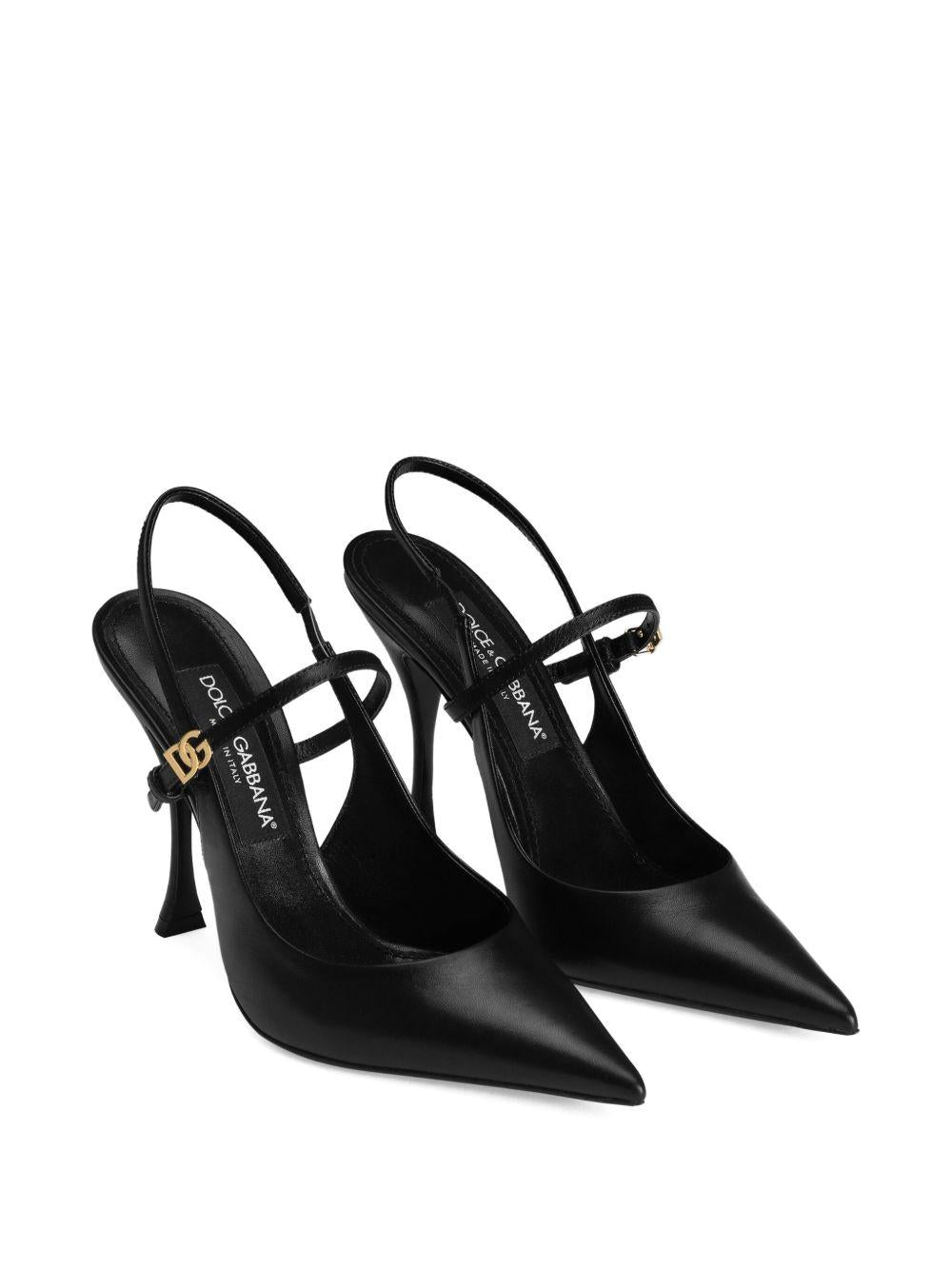 Polished goatskin slingbacks CG0974 A573880999 DOLCE & GABBANA