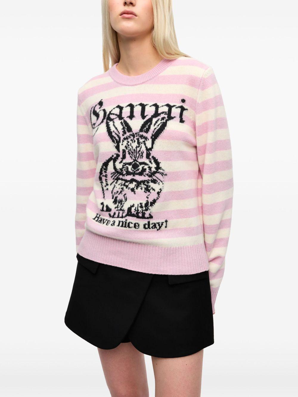 Intarsia-knit jumper<BR/><BR/><BR/> K2426 065 GANNI