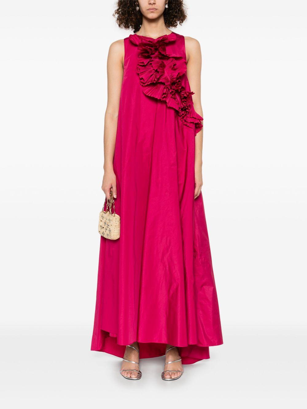 Pimpy long dress with floral detail D726015 PIMPY042 P.A.R.O.S.H.