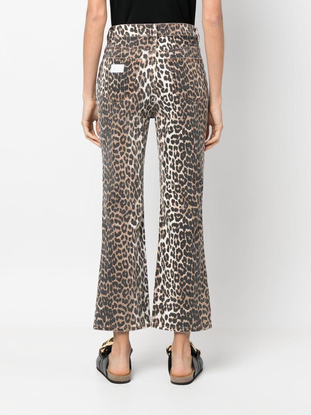 Leopard Betzy Cropped Jeans J1059 943 GANNI