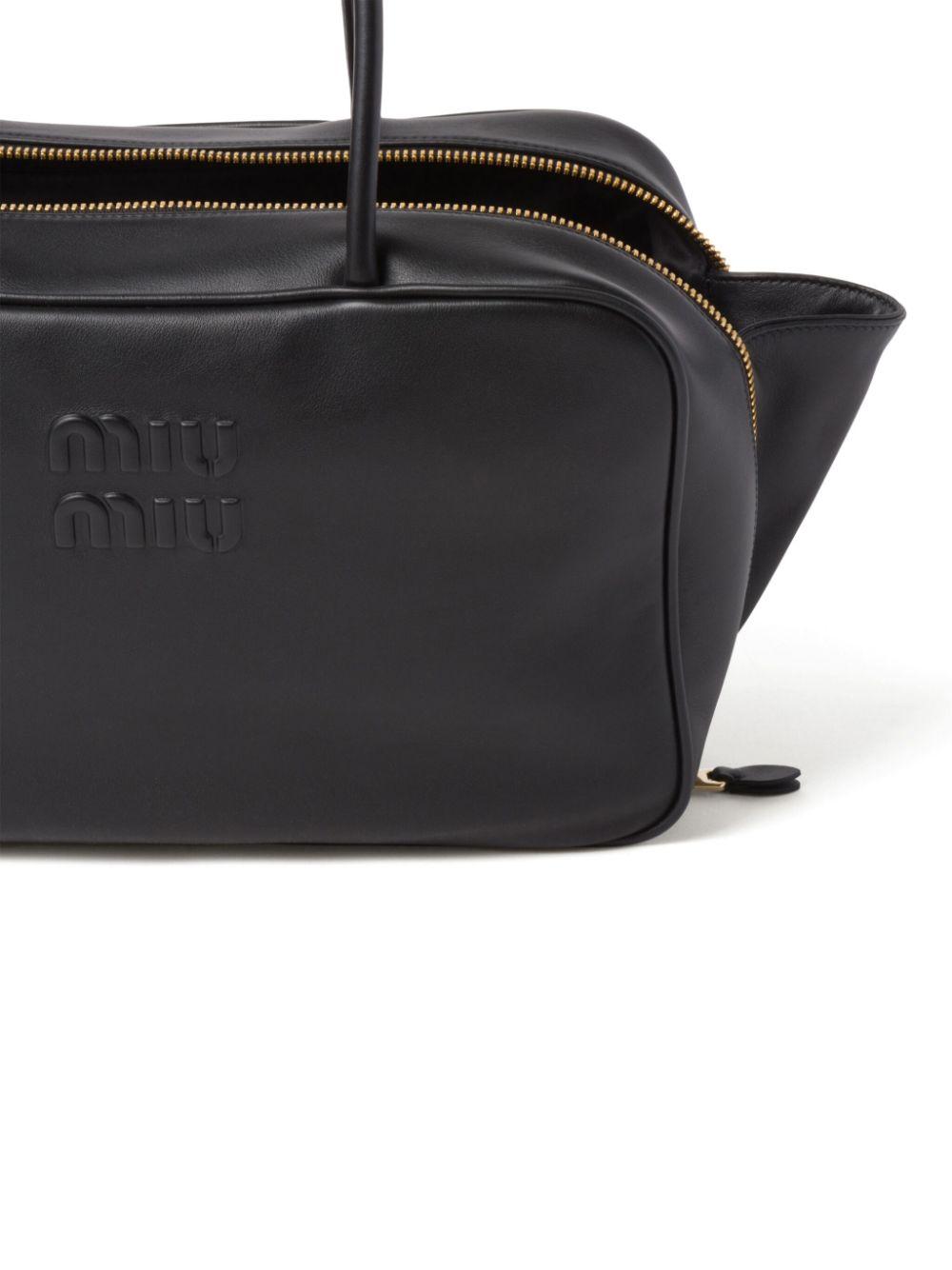 Leather Beau bag<BR/><BR/><BR/> 5BB117 2CRWF0002 MIU MIU