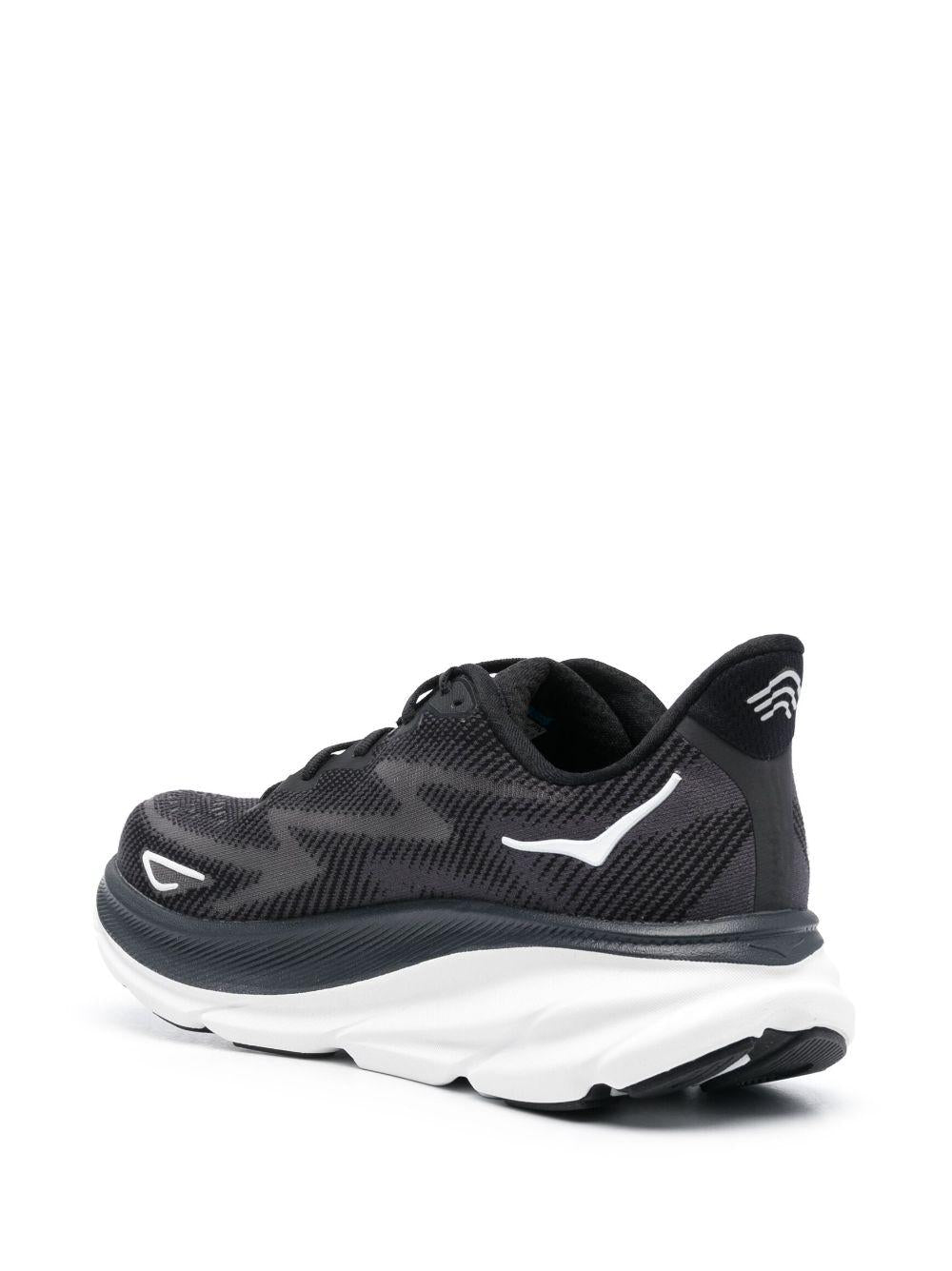 Clifton 9 lace-up sneakers<BR/><BR/><BR/> 1127895 M CLIFTON 9BWHT HOKA ONE ONE