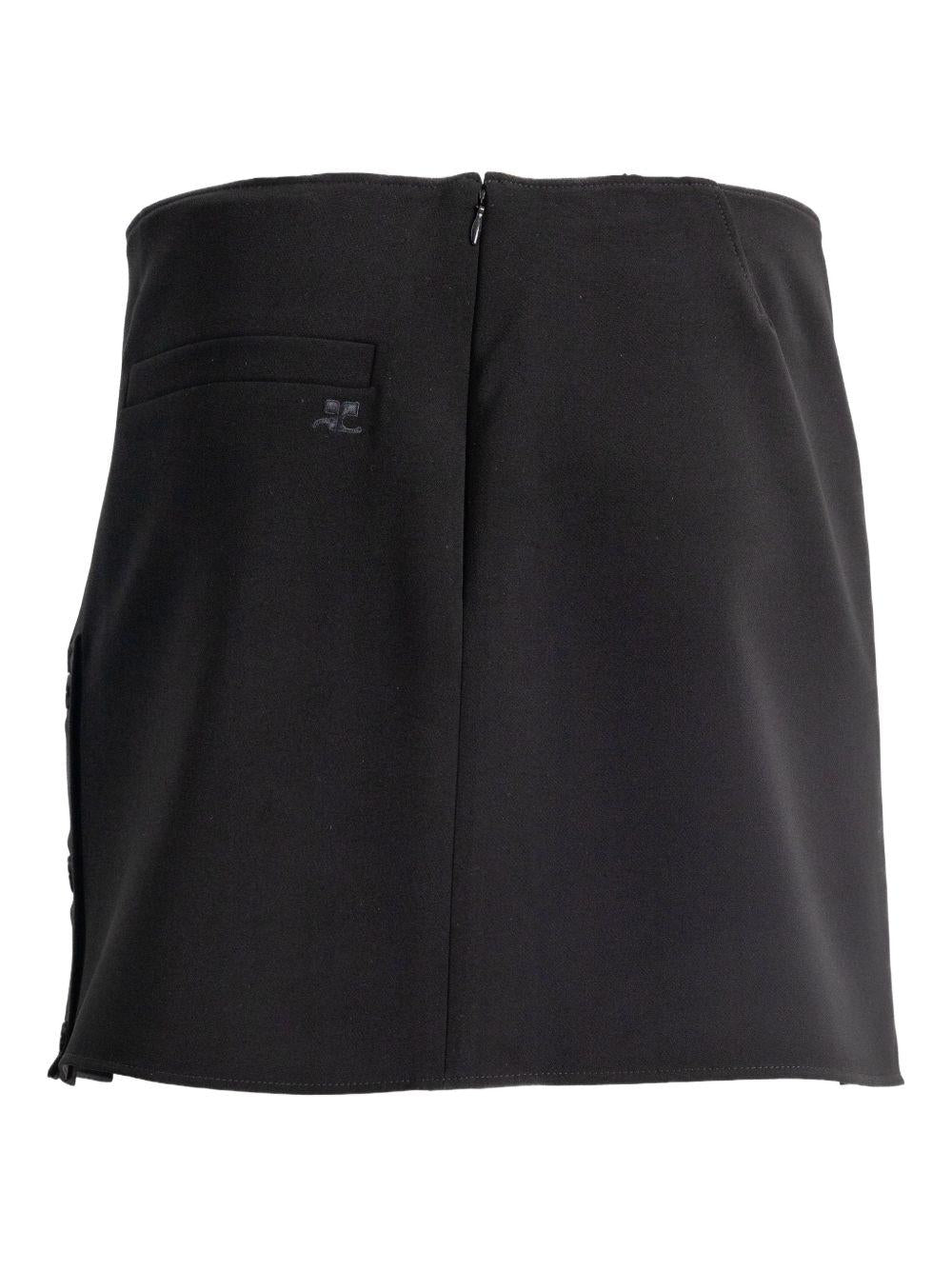 Mini logo skirt 126CJU330PL0159 9999 COURRÈGES