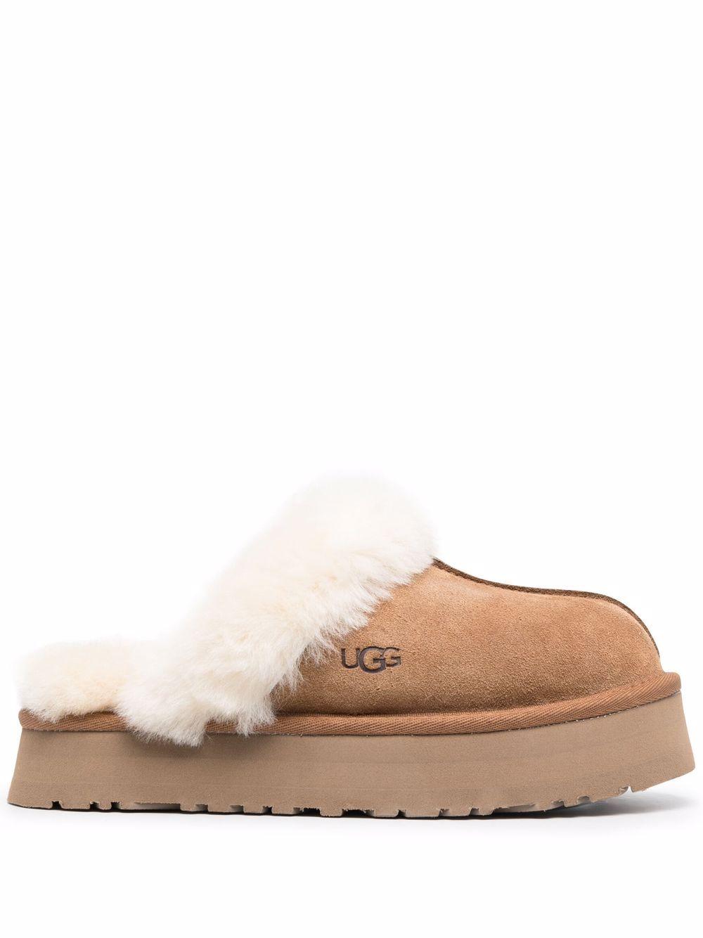 Beige suede Disquette suede slippers 1122550 CHE UGG