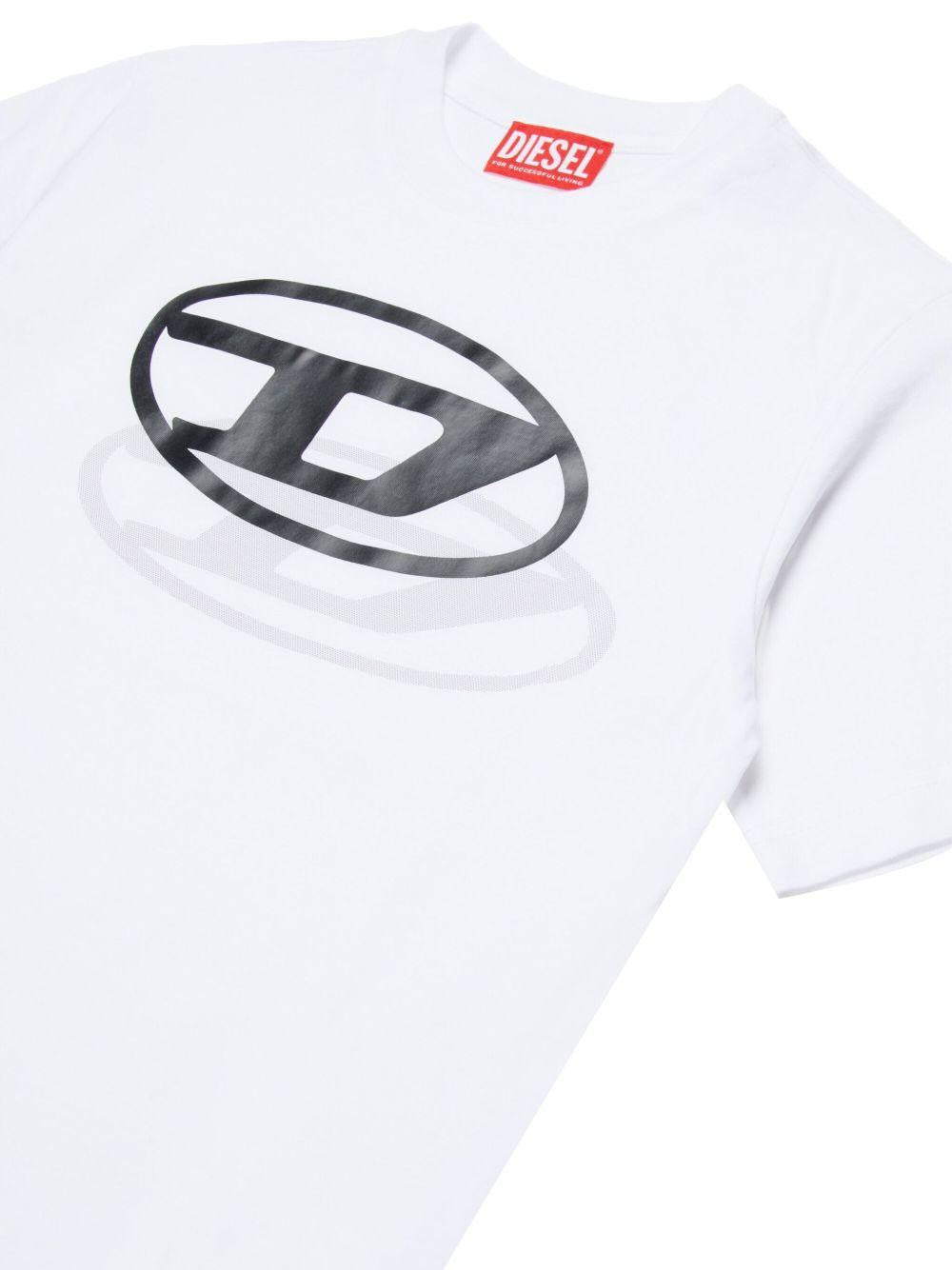 Cotton T-shirt with shadow Oval D J02601 00YI9K100 DIESEL KIDS