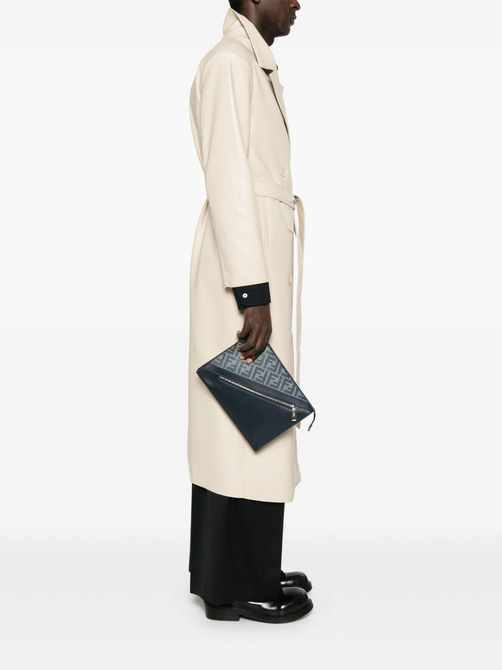 Diagonal leather clutch bag<BR/><BR/> 7VA491 ASICF1O97 FENDI