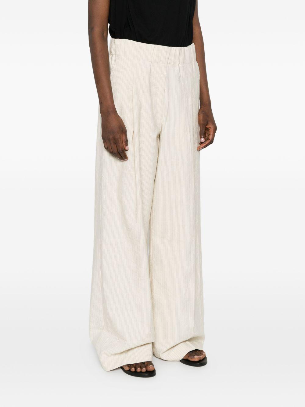 STRIPED COTTON BLEND TROUSERS 010909 3360005 DRIES VAN NOTEN