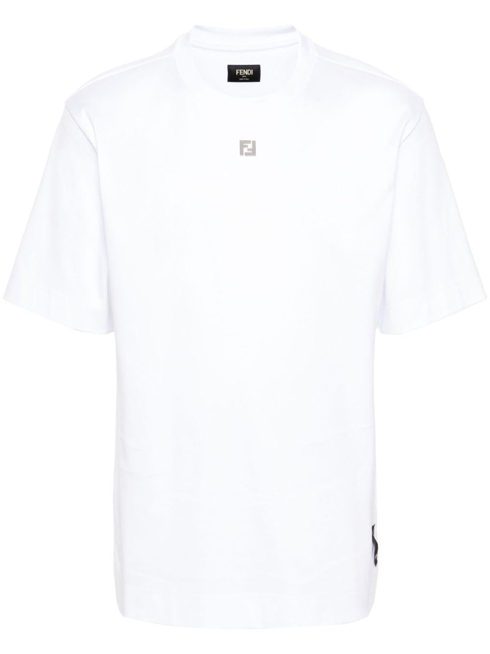 FF-plaque cotton T-shirt<BR/><BR/> FY0936 ARYYF0QA0 FENDI