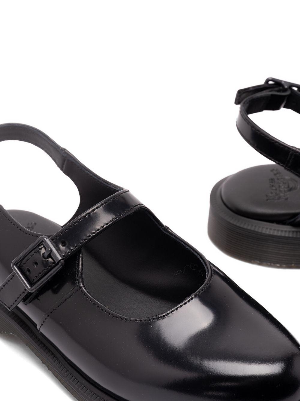 Madaline Mary Jane Smooth Leather Sling Shoes 42132001 BLACKPOLISHED SMOOTH DR. MARTENS