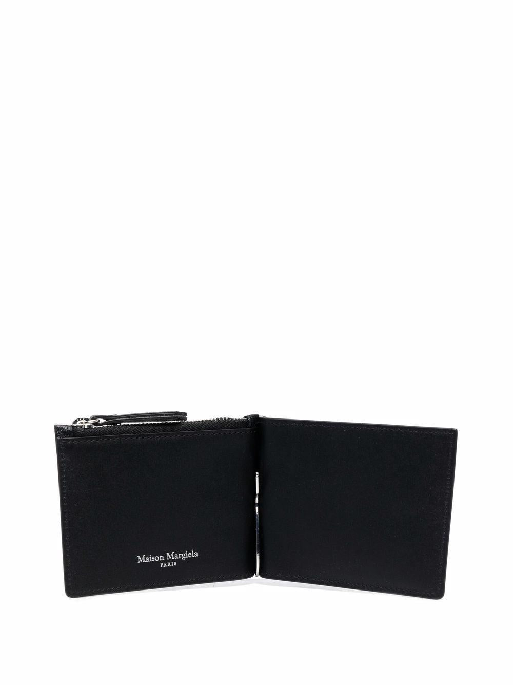Leather money clip wallet<BR/><BR/><BR/> SA1UI0018 P4745T8013 MAISON MARGIELA