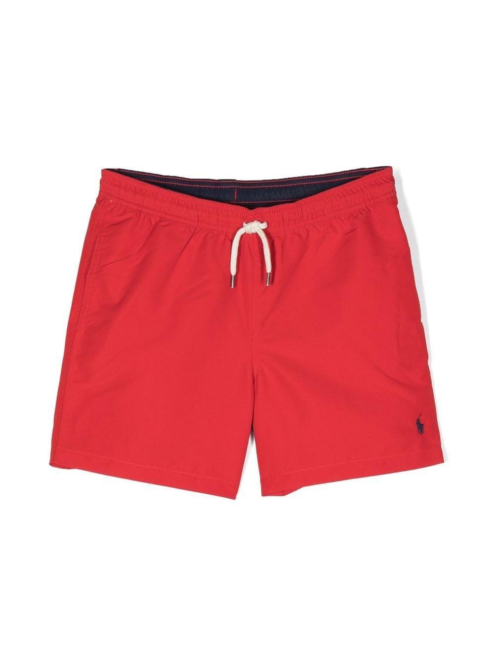 Red Polo Pony swim shorts 323905345001 RL 2000 RED POLO RALPH LAUREN KIDS