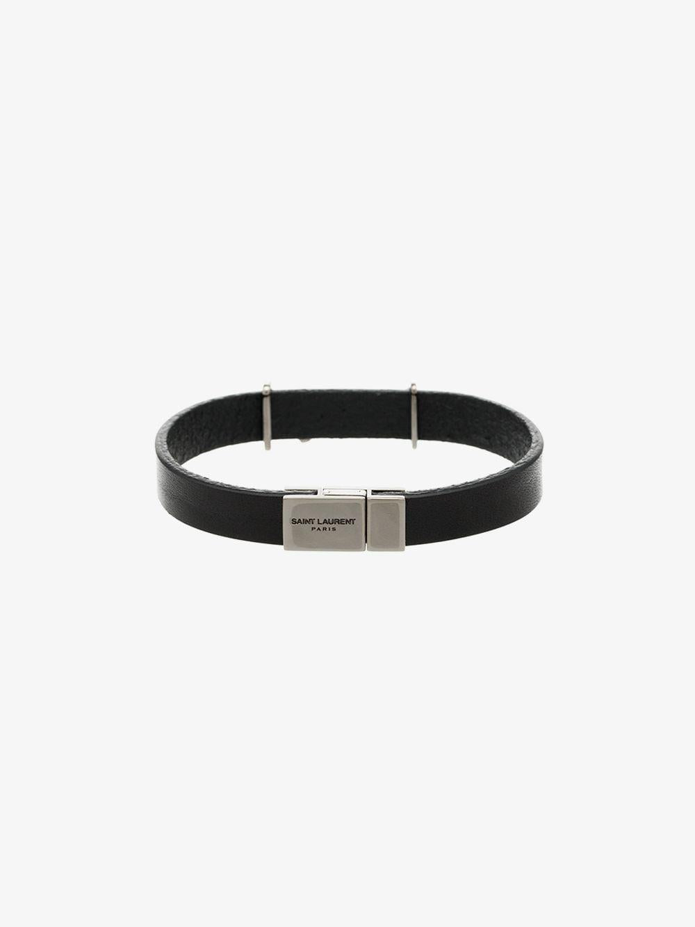 Opyum bracelet in smooth leather and metal 5593550IH0R 1000 SAINT LAURENT