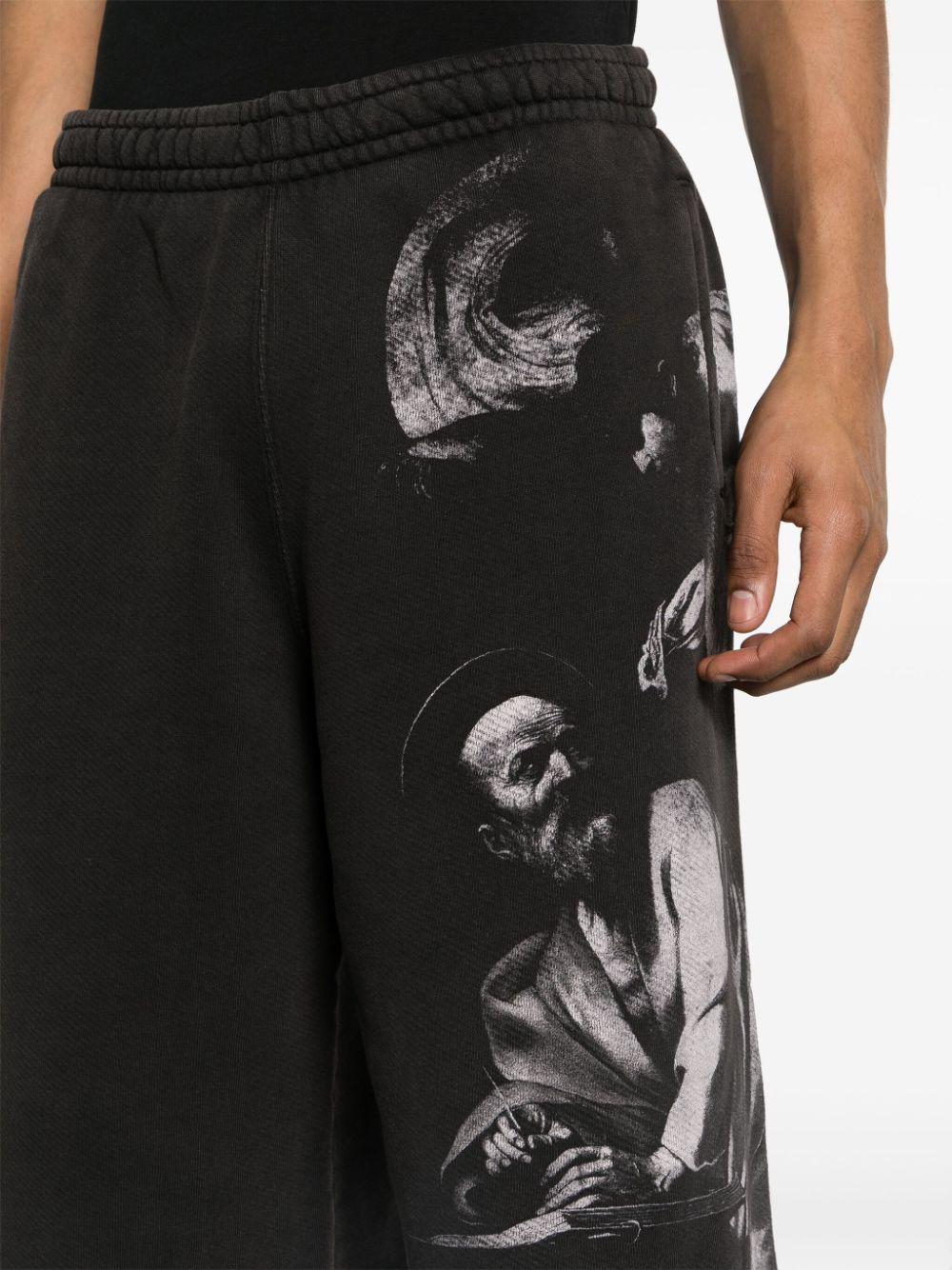 S. Matthew cotton track shorts<BR/><BR/><BR/> OMCI016C99FLE001 1077 OFF-WHITE