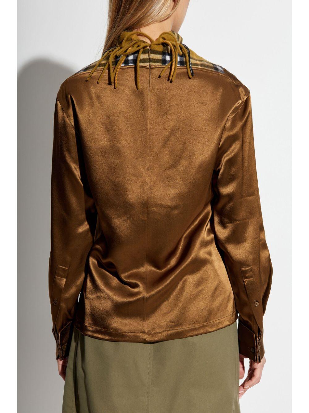 Blouse with high neck and fringes 8099116 C1428 BURBERRY