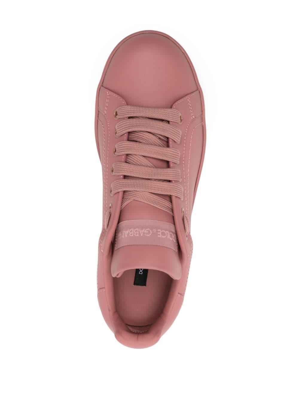 Embossed-logo leather sneakers<BR/><BR/><BR/> CK1544 A10658H415 DOLCE & GABBANA