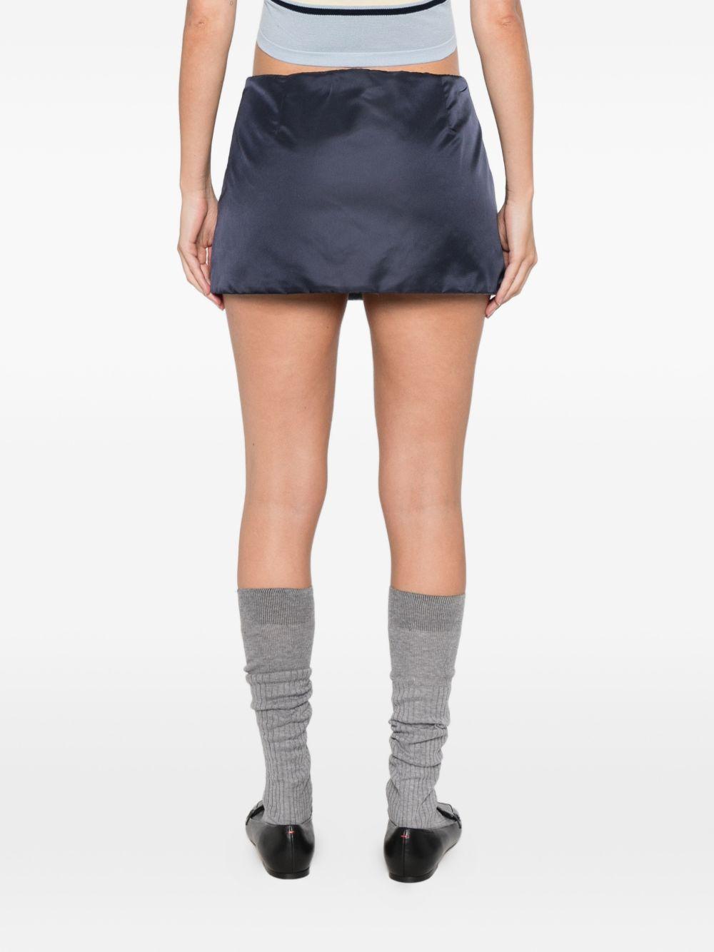 Technical gazar and fleece skirt MG2583181A S-OOOF0008 MIU MIU