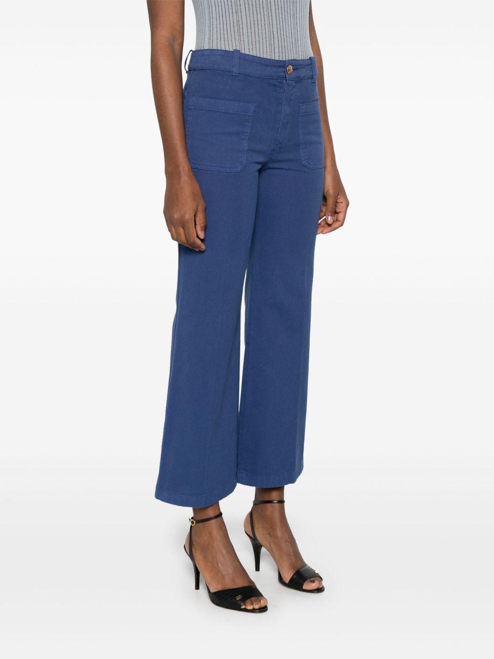 Cotton cropped trousers<BR/><BR/><BR/> CH25SPA21365 401 CHLOÉ