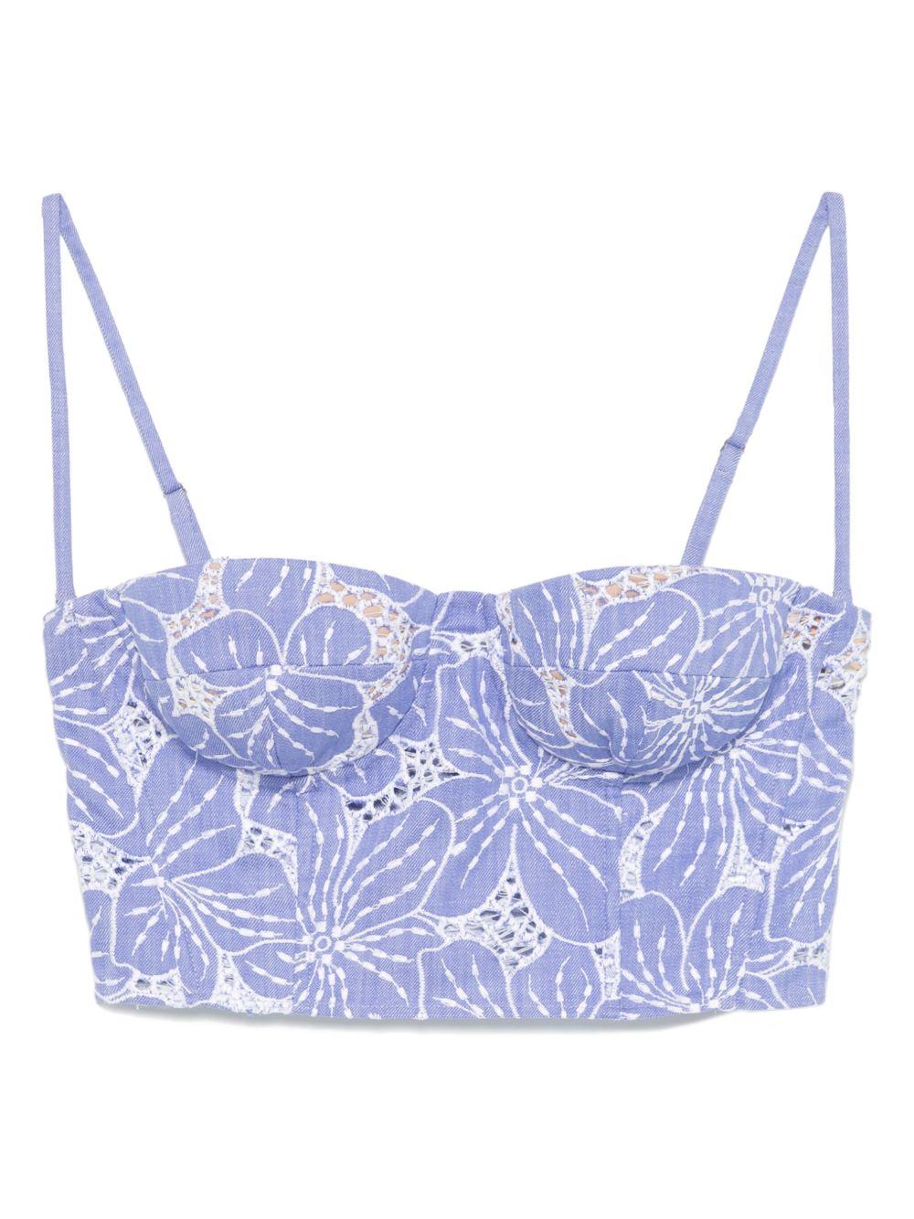 Top with floral embroidery<BR/> 78AAM625 NR005325 GENNY