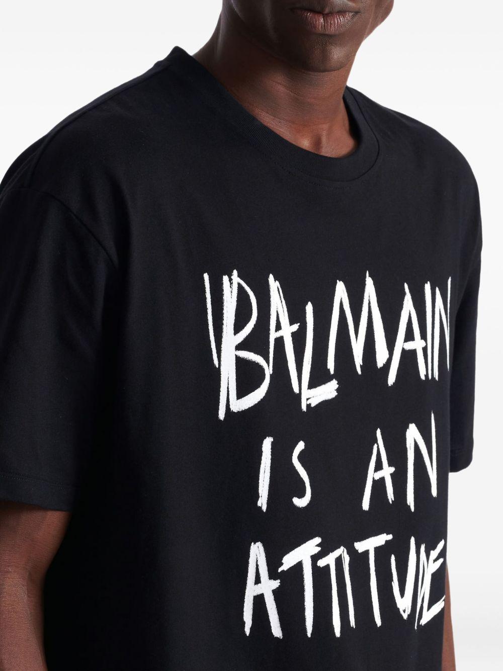 printed T-shirt GH1EG225GF40 EAB BALMAIN