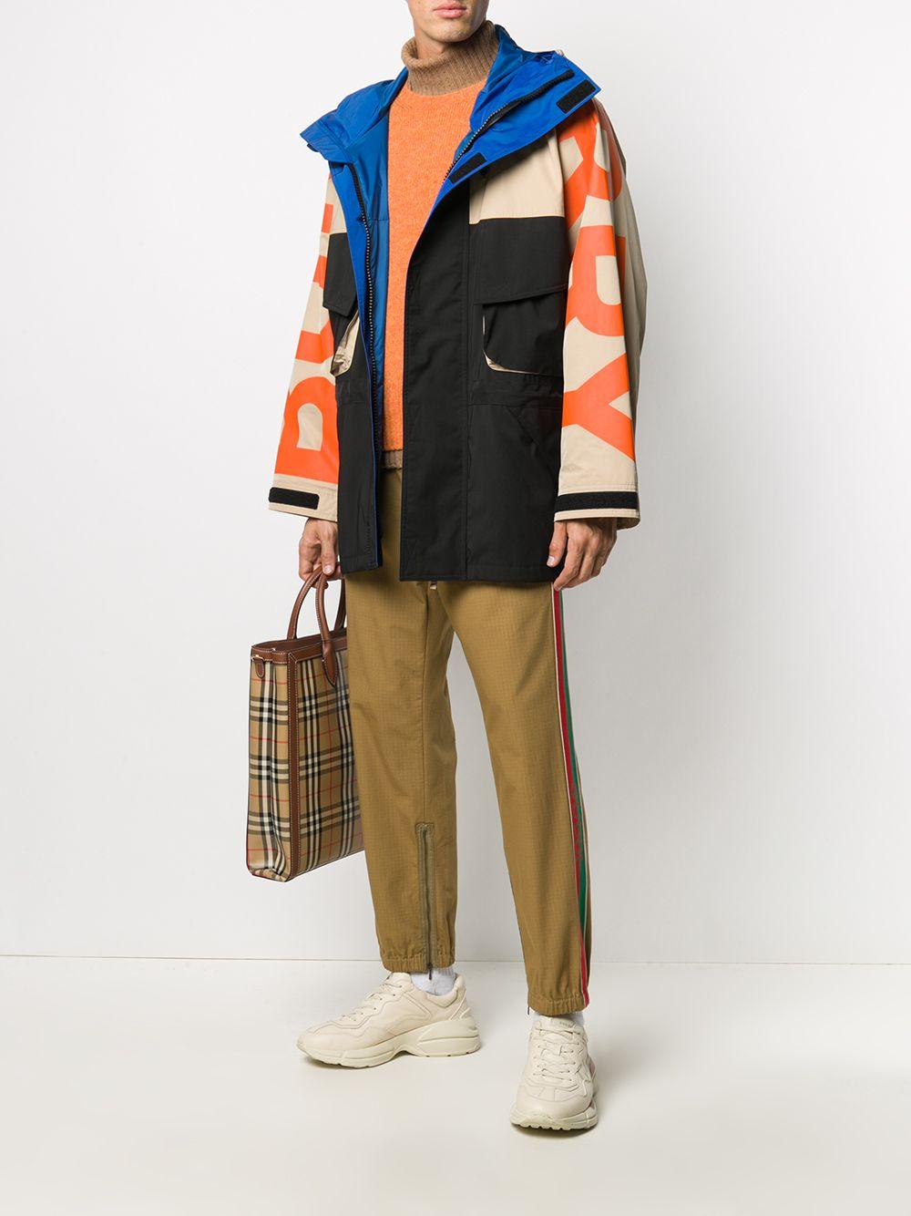 Neutral cotton logo-stripe trousers 615775 XDBBH2109 GUCCI