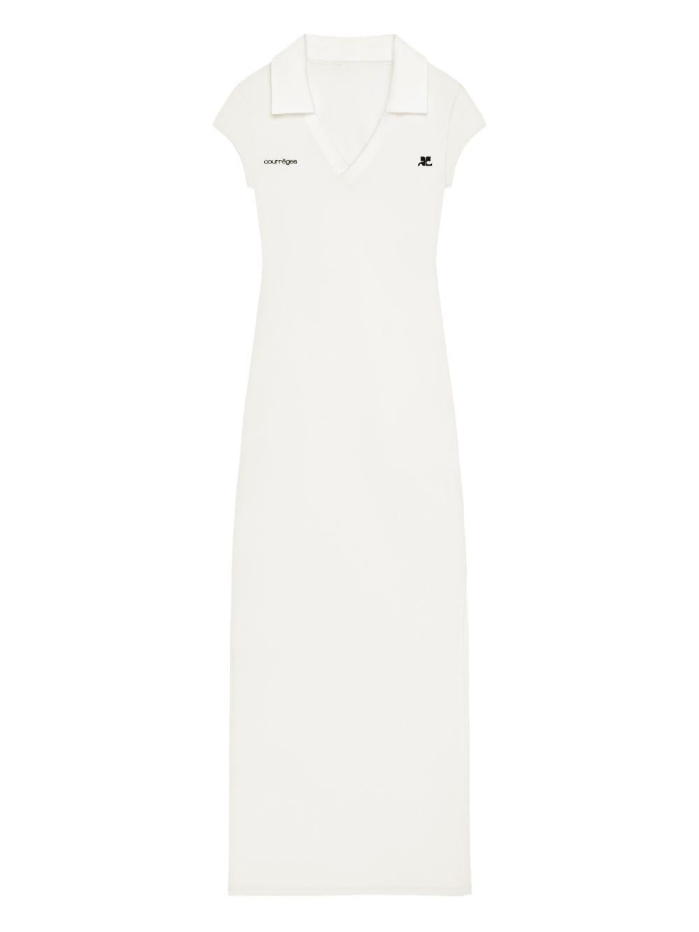 logo maxi dress 126JRO807JS0195 0098 COURRÈGES
