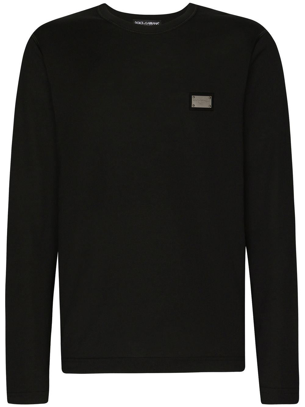 Long-sleeved T-shirt with logo tag G8PV0T G7F2IN0000 DOLCE & GABBANA