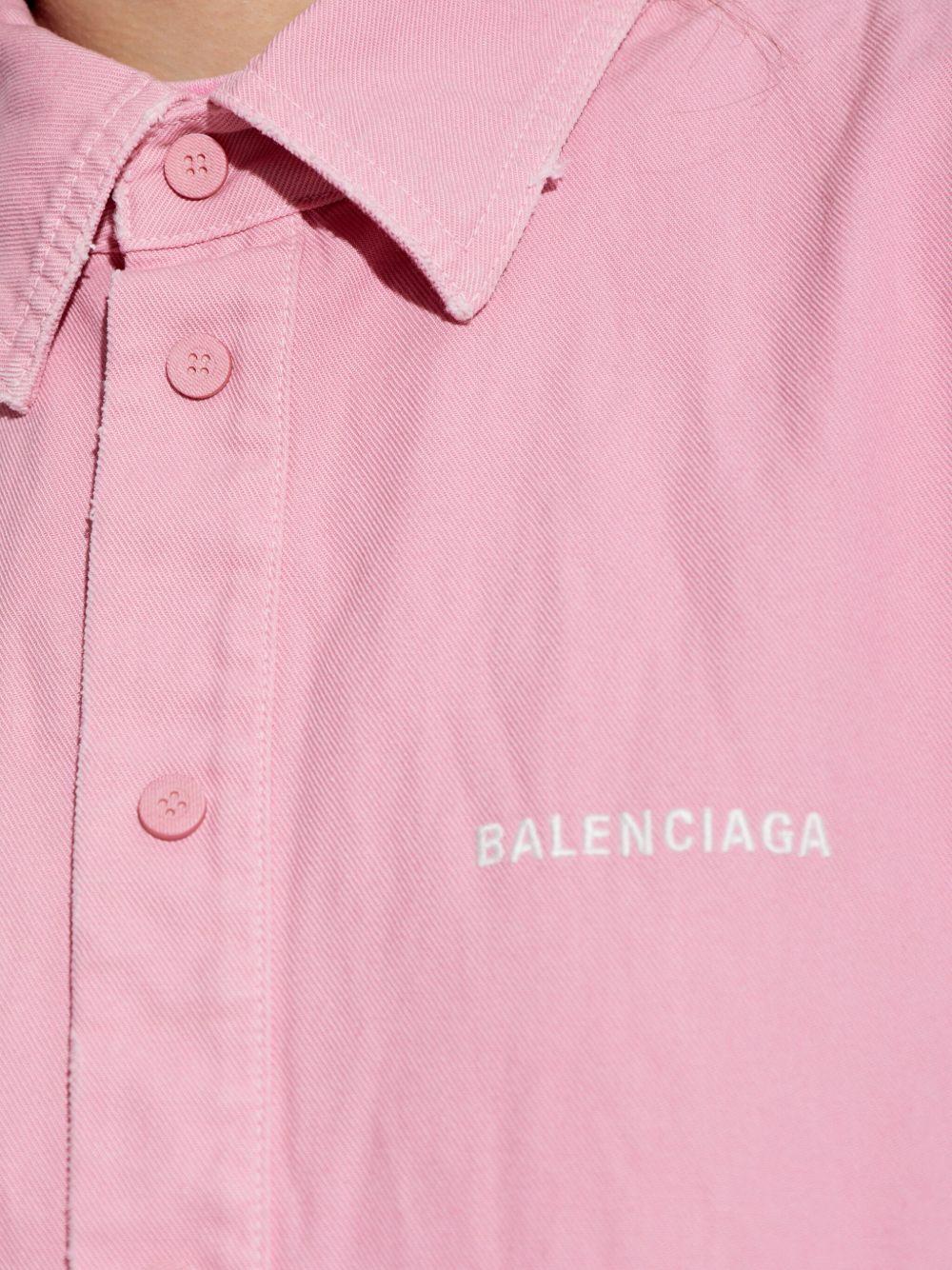 Logo-embroidered shirt<BR/><BR/><BR/> 822840 TRWB12014 BALENCIAGA