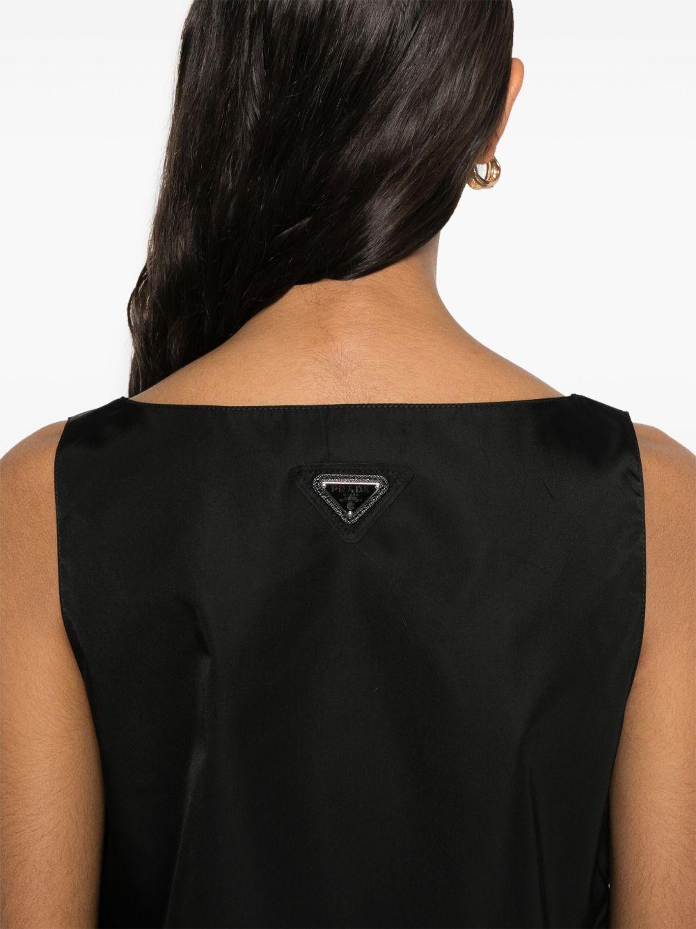 drawstring-hem mini dress<BR/><BR/><BR/> 230732 1WQ8F0002 PRADA