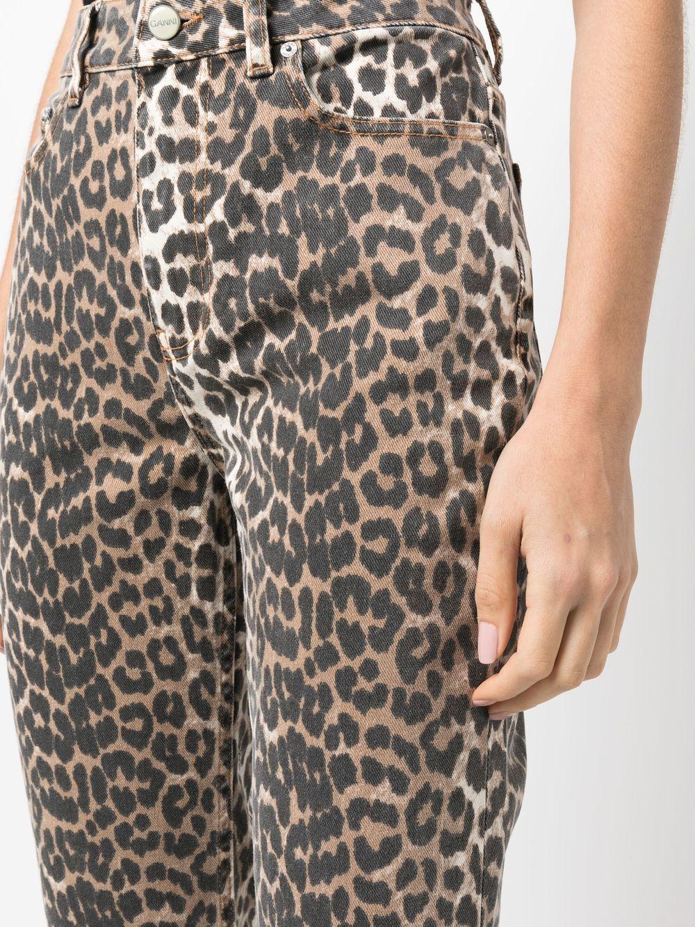 Leopard Betzy Cropped Jeans J1059 943 GANNI