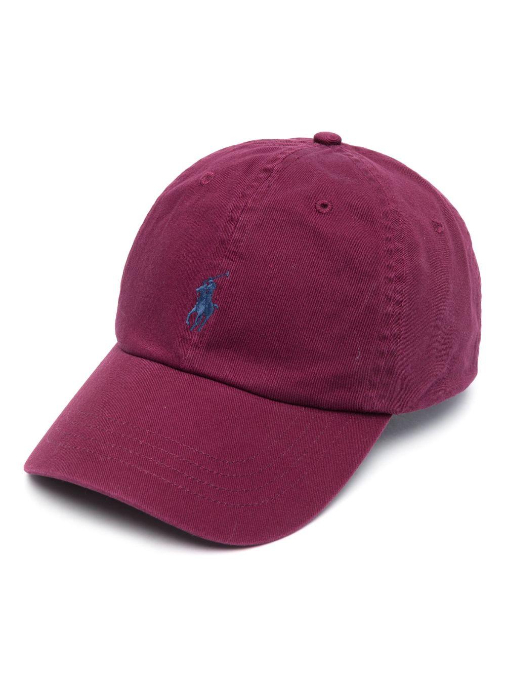 Logo-embroidered baseball cap<BR/><BR/> 710667709032 CLASSIC WINE POLO RALPH LAUREN
