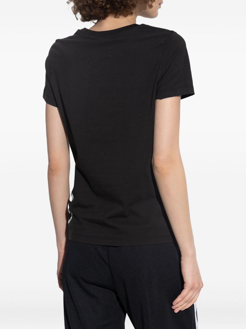 T-shirt with logo and tiger print FF62TS2544SO 99JBLACK KENZO