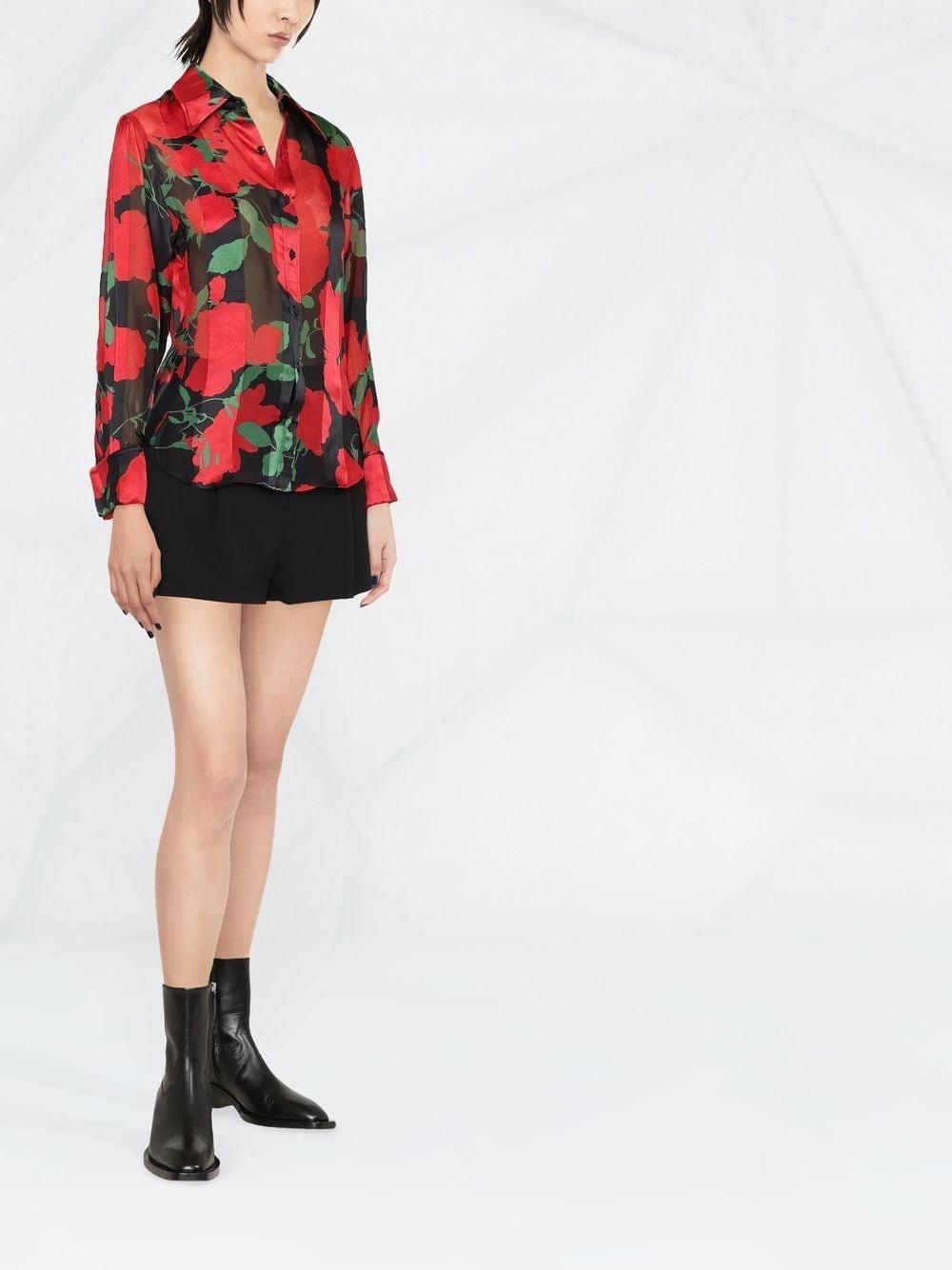 Floral print semi-sheer blouse 701051Y8E04 1029 SAINT LAURENT