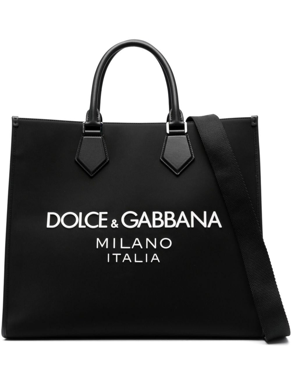 Large logo-embossed tote bag<BR/><BR/><BR/> BM2271 AG1828B956 DOLCE & GABBANA