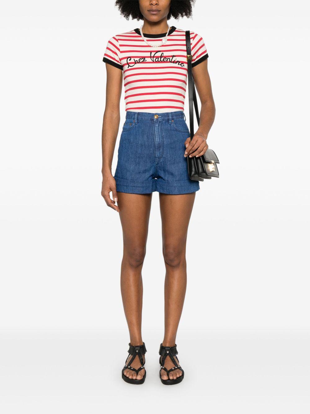 Chez Valentino striped T-shirt 6B3MG24P961 AS0 VALENTINO GARAVANI