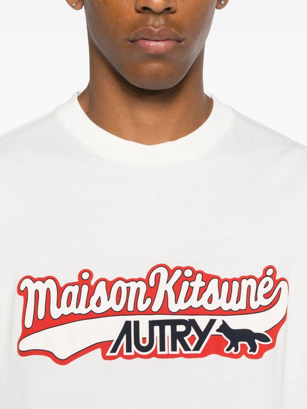Autry x Maison Kitsuné T-shirt TSPX MK2WKITSUNEWHITE AUTRY x MAISON KITSUNÉ