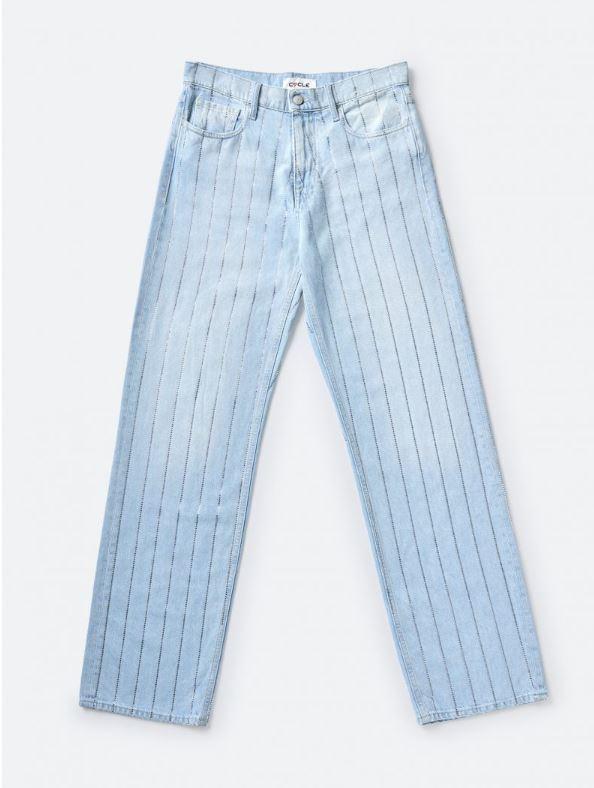 Mila straight-fit jeans with rhinestones 352P522 81 CYCLE