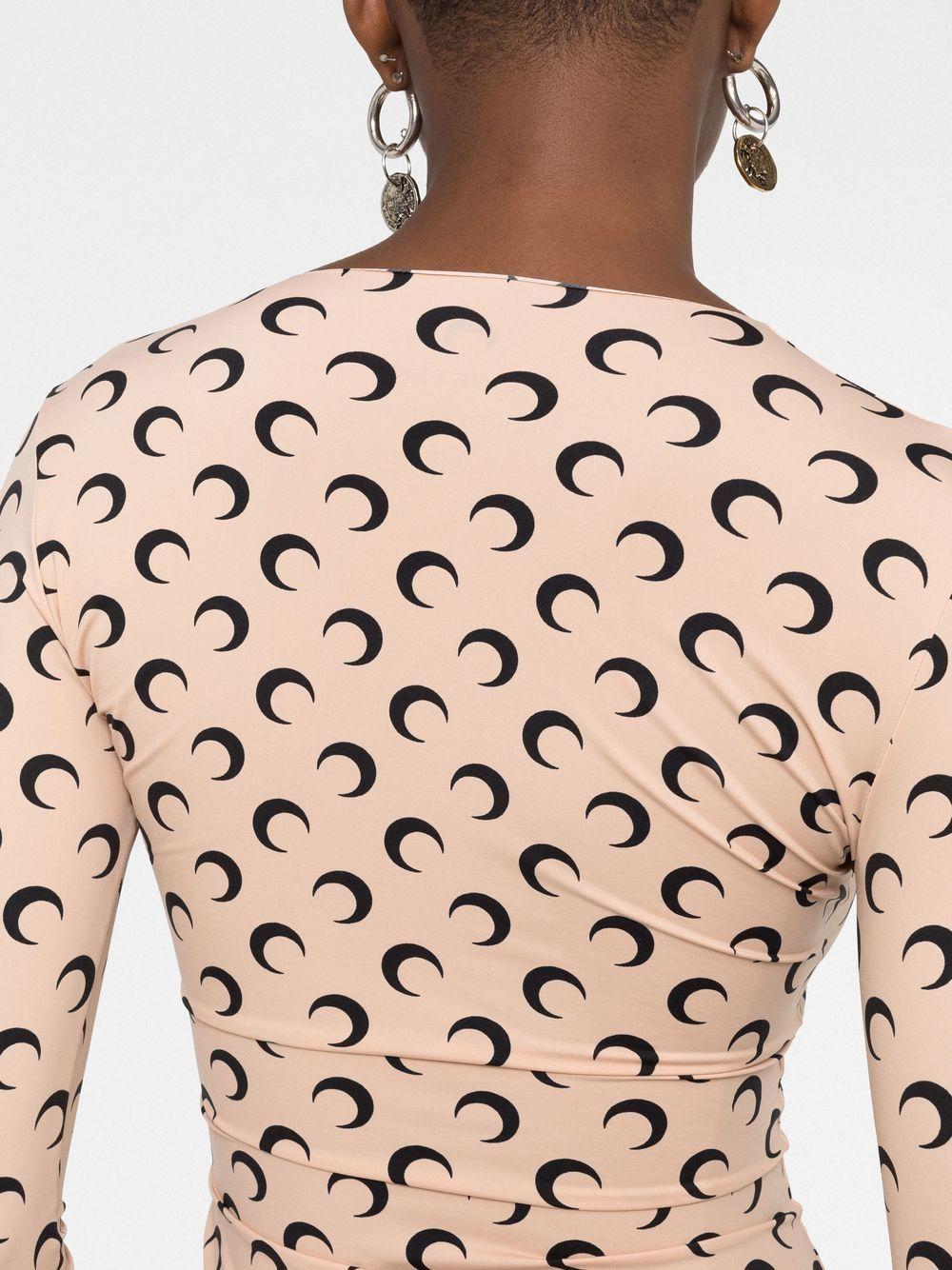 Moon printed jersey top WTS006A CJER0001TA10 MARINE SERRE