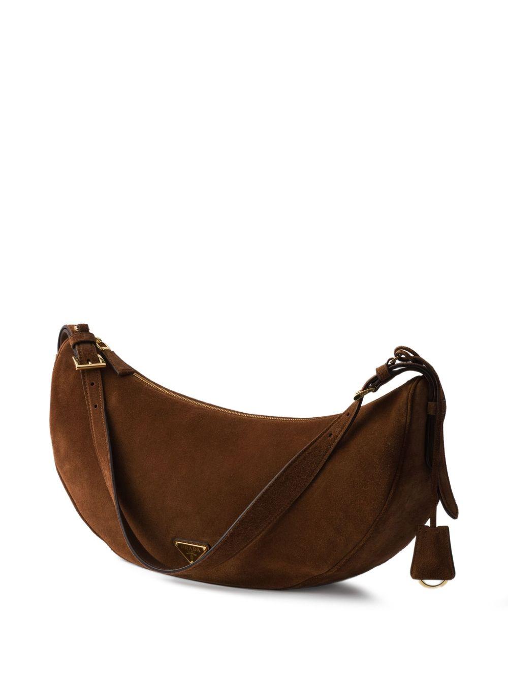 Demi-lune large suede shoulder bag 1BC2552C4S V-OVOF0324 PRADA