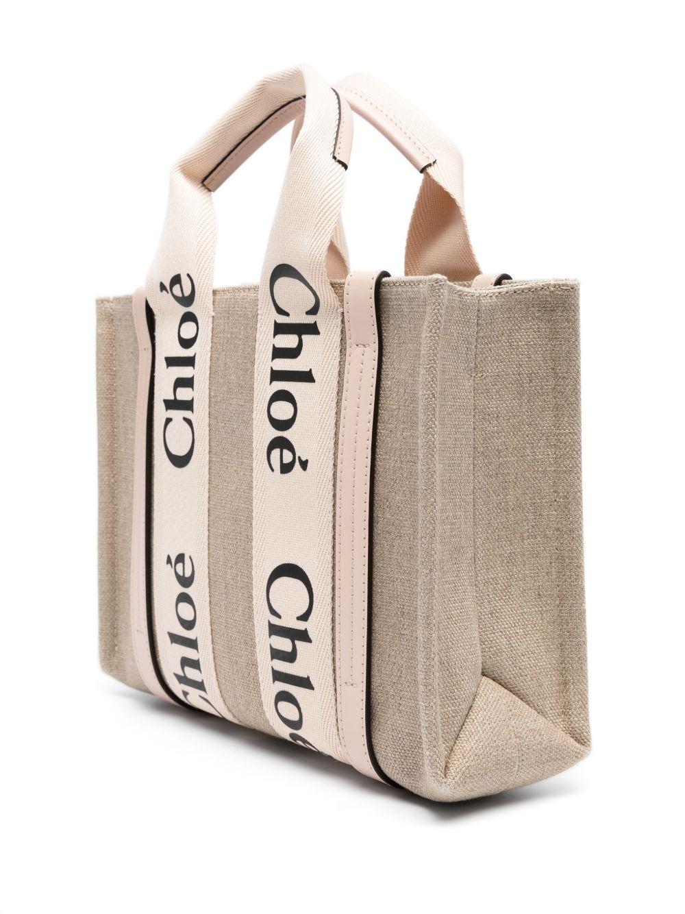 Woody Small Linen Tote Bag CHC22AS397I26 6J5 CHLOÉ