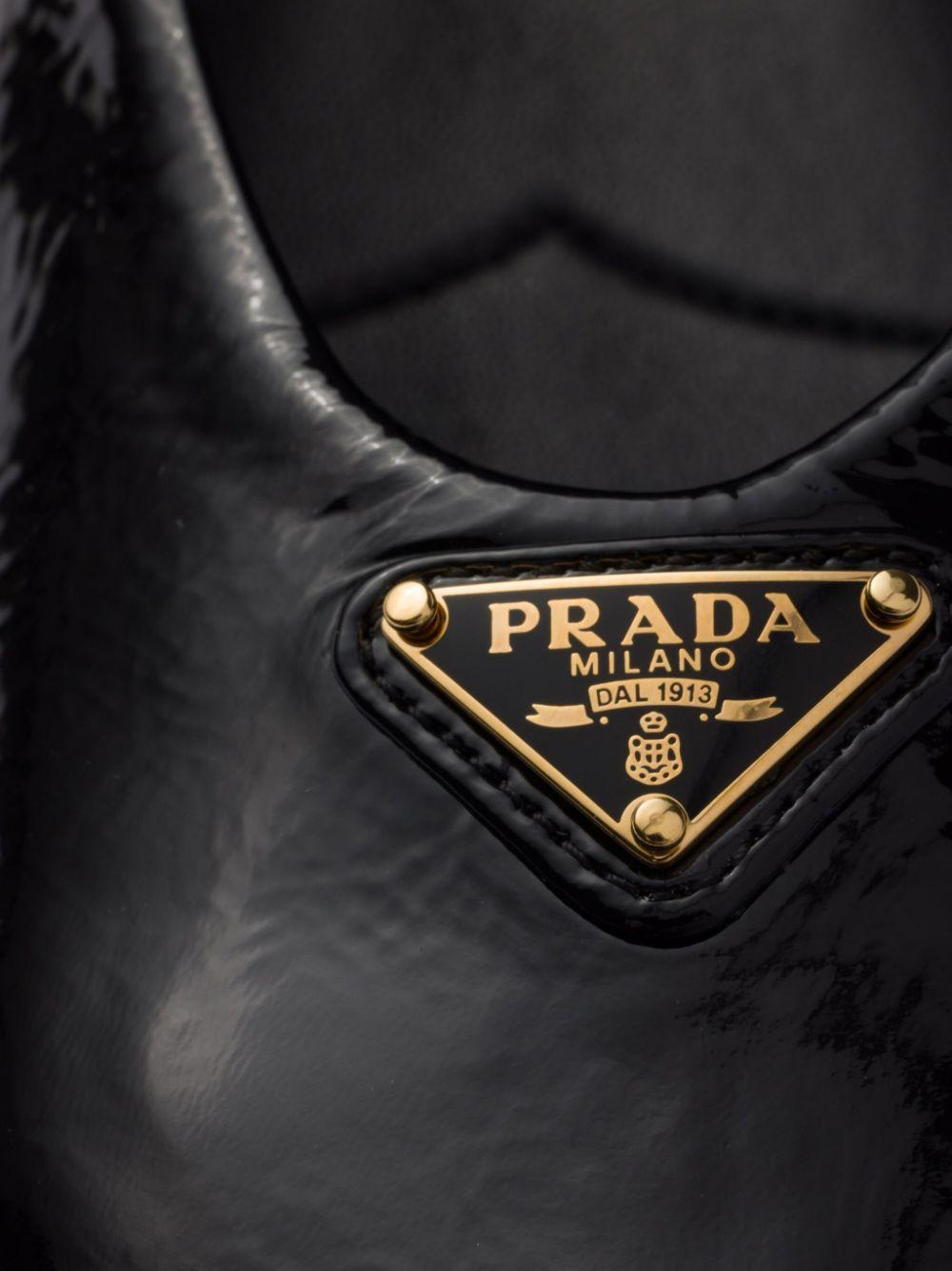 Leather ballerina shoes<BR/><BR/><BR/> 1F793N H27F0002 PRADA