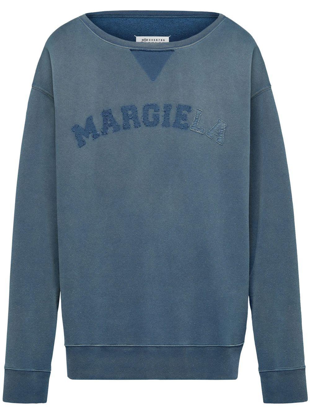 Logo-print faded sweatshirt S50GU0209S25570 469 MAISON MARGIELA